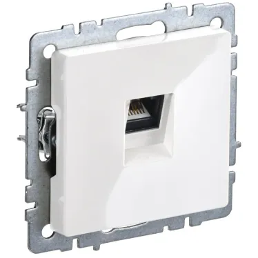 BRITE Розетка компьютерная RJ45 кат.5E РК10-БрБ белый