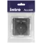 Розетка Intro Accent 6-410-07 P+E Schuko со шторками, 16А-250В + 2хUSB, IP20, СУ, графит