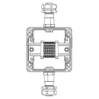Взрывозащищенная клеммная коробка из алюминия TBE-A-12-(6xCBC.2)-1xKAEPM2MHK-20(A)-1xKAEPM2MHK-20(C)1Ex e IIC Т5 Gb / Ex tb IIIC T95°C Db IP66