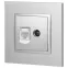 Розетка RJ45+TV, Эра Elegance, алюминий, 14-3110-03