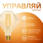 Лампа светодиодная филаментная Smart Home DIM E27 Diamond Golden 7 Вт 1/40 | 1350112 | Gauss