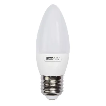 Лампа светодиодная LED 7w E27 4000K свеча 230/50 Jazzway