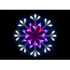 Фигура светодиодная Снежинка 40х40см Подвесная 48 светодиодов Красный синий Провод прозрачный ULD-H4040-048/DTA MULTI IP20 SNOWFLAKE