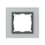 Рамка на 1 пост, S82N, серый - графит (стекло)