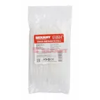 Хомут-стяжка кабельная нейлоновая 150x3,6 мм, белая, упаковка 100 шт, REXANT