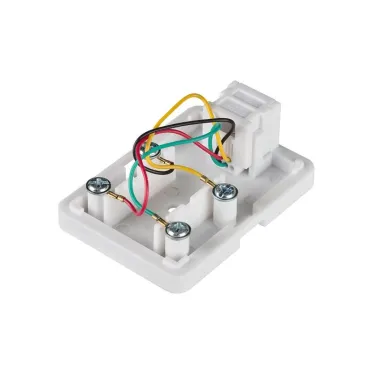 Розетка настенная RJ12 6P4C категория 3 UTP 1-порт белая