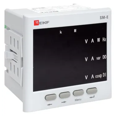 Многофункциональный измерительный прибор SM-Е с реле на панель 96х96 (квадратный вырез) (без поверки)