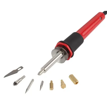 Паяльник с функцией выжигания + 6 насадок Лидер, жало Long life 230 В 30 Вт