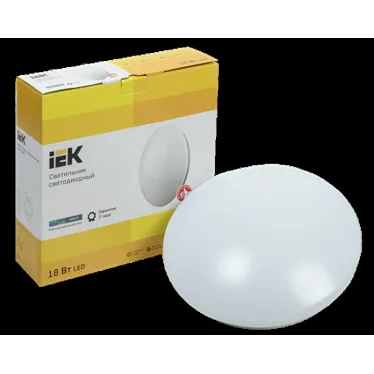 Светильник LED ДПБ 1002 18Вт IP20 4000K круг белый IEK