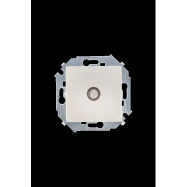 15 Розетка телевизионная скрытая винтовые зажимы шампань