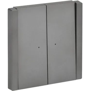 FORTE@PIANO Выключатель 2-клавишный проходной с индикацией 10А FP508 сталь IEK