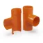 Тройник разборный оранжевый d32 мм (15шт/180шт уп/кор)