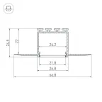 Профиль PLS-LOCK-H25-F-HIDE-2000 (ARL, Алюминий)