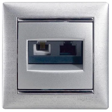 VALENA Рамка 1 пост матовый алюминий