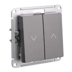 ATLASDESIGN 2-клавишный ВЫКЛЮЧАТЕЛЬ ЖАЛЮЗИ, 10А, мех., МОККО