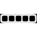 Valena ALLURE Рамка 5 постов белая универсальная