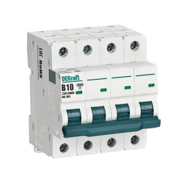 Выключатель автоматический 4P кривая B 10A 10кА ВА-105
