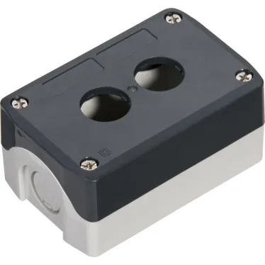 Пост кнопочный SALD02, 2 отверстия, серый