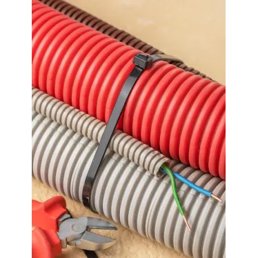 Хомут 7.2х400 черный нейлон (100шт)