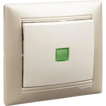 VALENA Рамка 1 пост белая/серебро