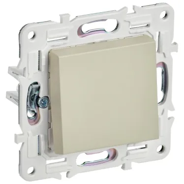 SKANDY Выключатель 1-клавишный проходной 10А SK-V02Sa песочный IEK