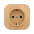 Quteo Розетка с заземлением без шторок наружная дерево