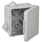 Коробка распределительная КМ 80х80х50мм о/к IP54 4 вв. (7035) GENERICA