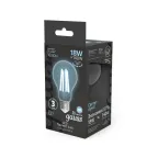 Лампа светодиодная Filament А60 18W 1650lm 4100К Е27 LED 1/10/40 | 102902218 | Gauss