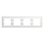 GLOSSA Рамка горизонтальная 4 поста белая