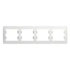 GLOSSA Рамка горизонтальная 4 поста белая