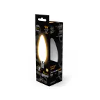 Лампа светодиодная Filament Свеча 9W 590lm 3000К Е14 milky LED 1/10/50 | 103201109 | Gauss