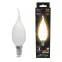 Лампа светодиодная Filament Свеча на ветру 9W 590lm 3000К Е14 milky LED 1/10/50 | 104201109 | Gauss