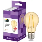 Лампа светодиодная A60 груша золото 11Вт 230В 2700К E27 серия 360° IEK