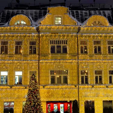 Светодиодная гирлянда ARD-CURTAIN-CLASSIC-2000x9000-CLEAR-2200LED Warm (230V, 120W) | 024875 | Arlight