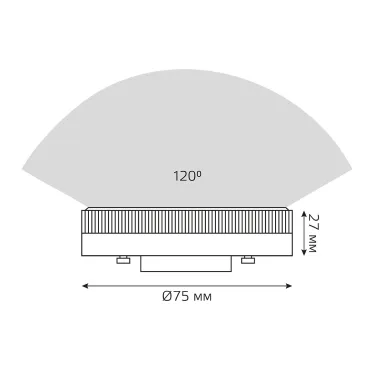 Лампа светодиодная LED 6Вт GX53 220В 4100К | 108008206 | Gauss