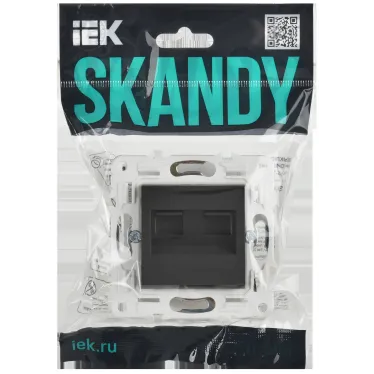 SKANDY Розетка компьютерная двойная RJ45 кат.5E SK-K03T титан IEK