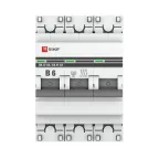Автоматический выключатель 3P 6А (В) 4,5kA ВА 47-63 EKF PROxima