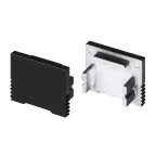 Заглушка SL-SLIM-H13M BLACK глухая (пластик)