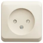 ЭТЮД Розетка без заземления со шторками наружная бежевая