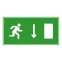 Эвакуационный знак ЭП08 Выход (правосторонний) 140x280 мм | ЭП08 140280 | TechnoLux