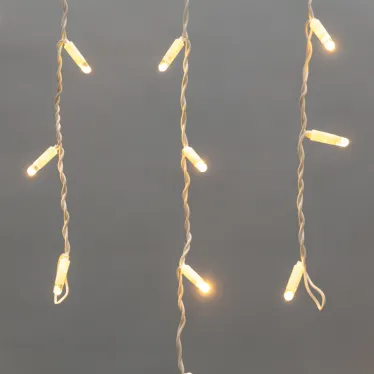 Гирлянда "Айсикл" 4,8х0,6 м, с эффектом мерцания, белый ПВХ, 176LED, цвет: Тёплый белый, 220В | 255-166 | NEON-NIGHT