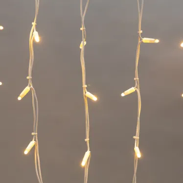 Гирлянда Айсикл (Бахрома) светодиодная 5х0,7 м, 152 LED, белый провод каучук, теплое белое свечение | 255-376 | NEON-NIGHT