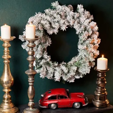 Заснеженный еловый венок Ø 60 см, ПВХ | 307-148 | NEON-NIGHT