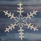 Фигура "Большая Снежинка" цвет ТЕПЛЫЙ БЕЛЫЙ, размер 95*95 см  | 501-313 | NEON-NIGHT