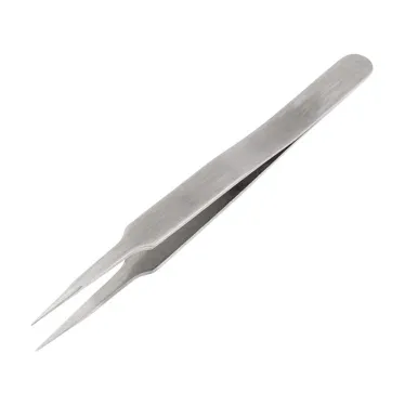Пинцет прямой с острыми кончиками 120 мм