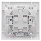 Розетка Минск одноместная СП с заземлением 16А белая защитные шторки