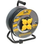 Удлинитель силовой 4 розетки шнур 40м КГ 3x2.5 УК40 с термозащитой IP44