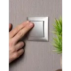 Валенсия лицевая панель выключателя проходного 1-кл. 10А сталь