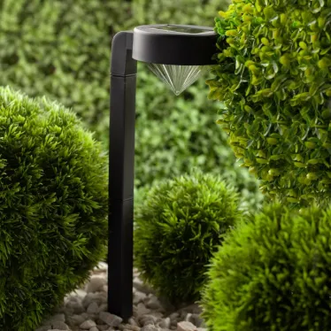 Светильник садовый на солнечной батарее, пластик, черный, 42 см SL-PL42-DMD