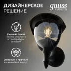 Светильник садово-парковый Aura на стену вверх 188*210*238mm, 170-240V / 50Hz, 1xE27, Max.60W, IP54 | GD027 | Gauss